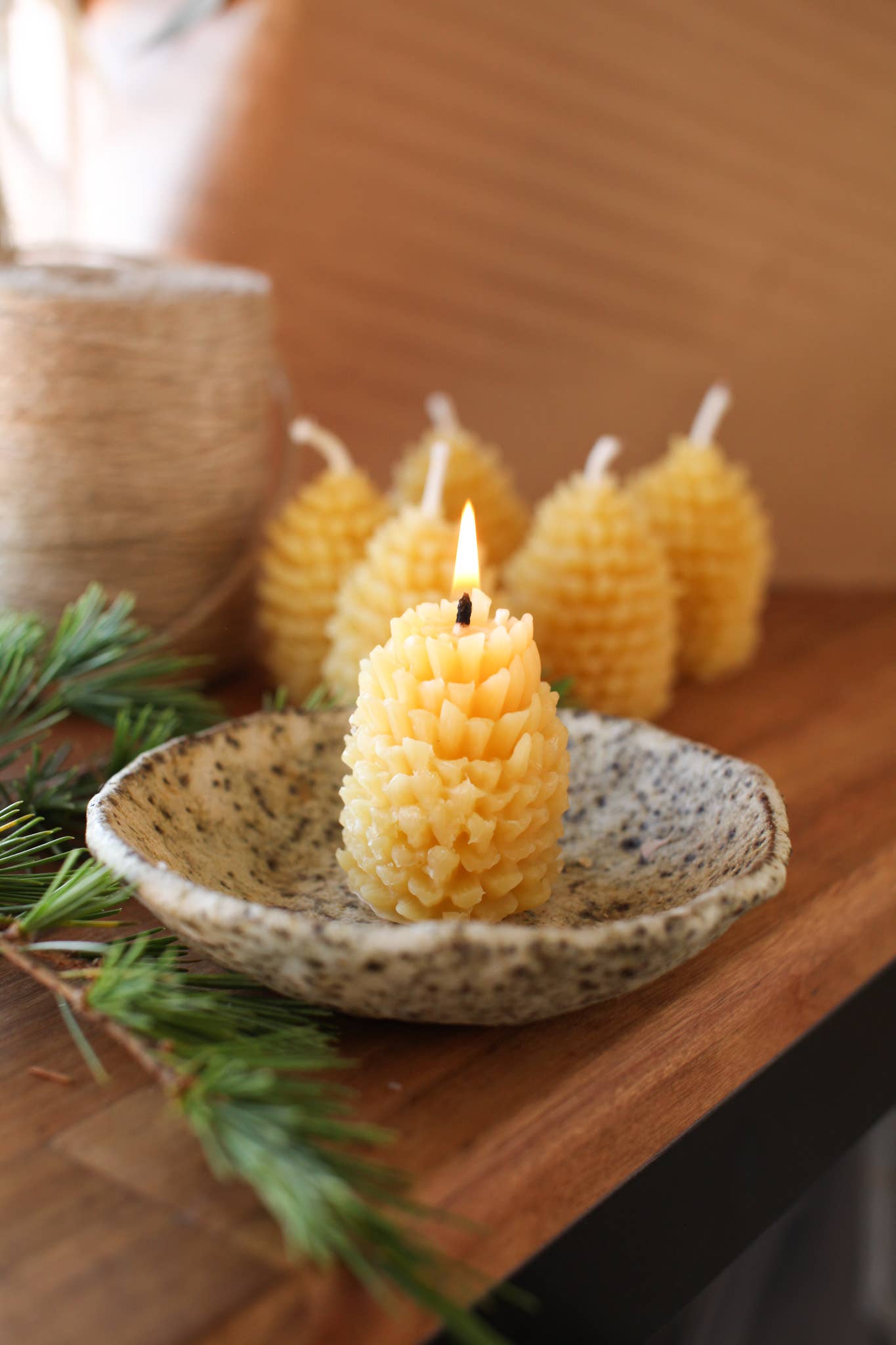 Bee native products Homewares Beeswax pine candles