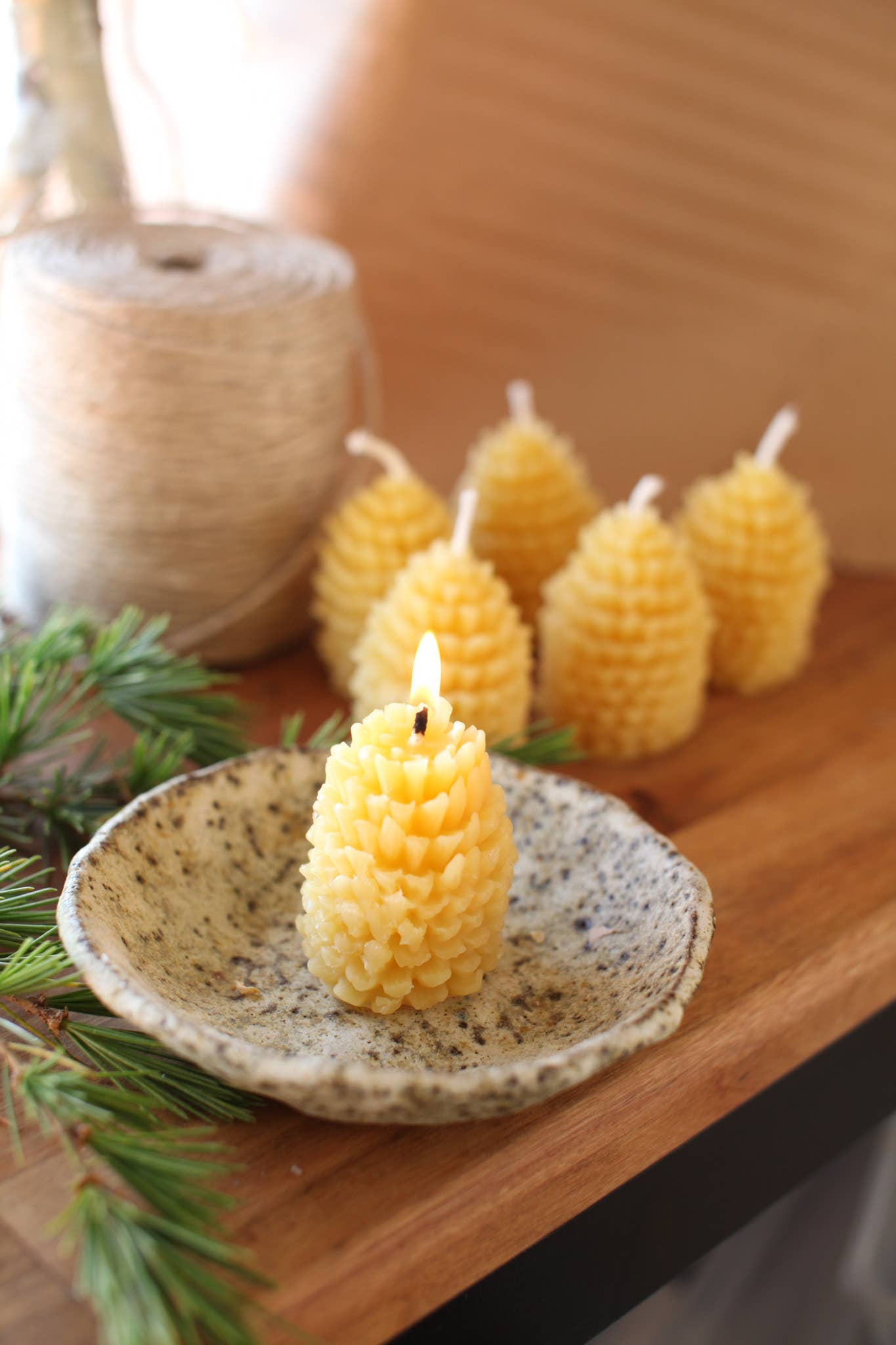 Bee native products Homewares Beeswax pine candles