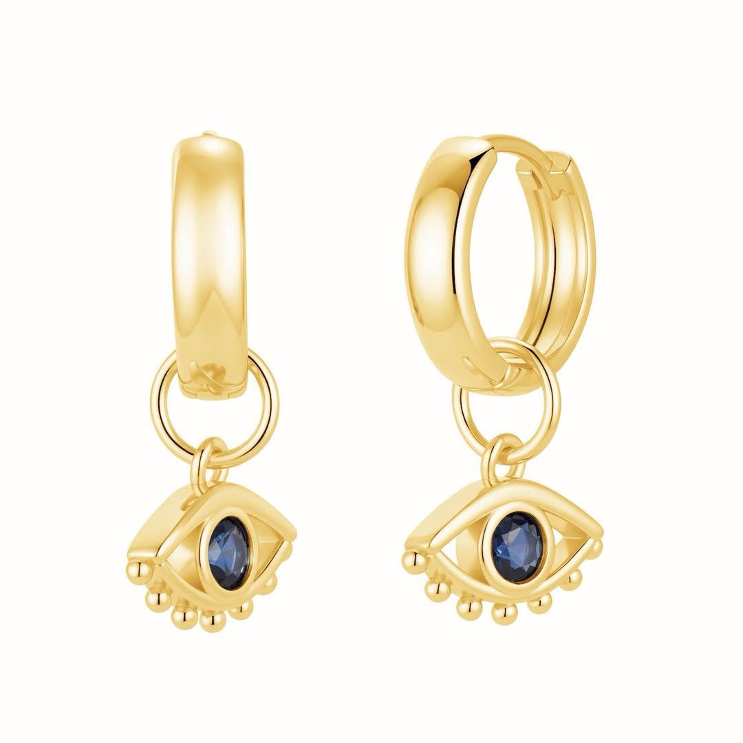 Buy Blue Eye Earring - 14ct Gold by Hamish + Grace - at Hamish + Grace