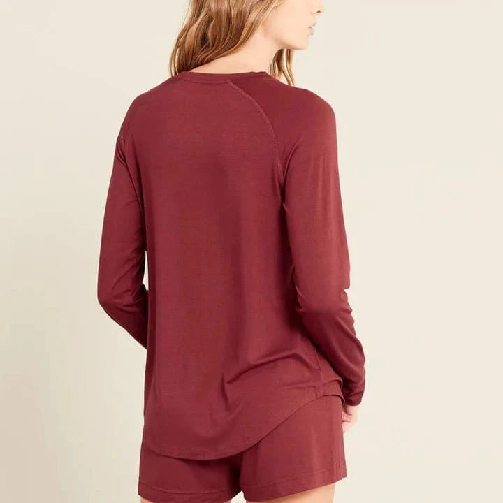 Boody Fashion Boody - Goodnight Raglan Sleep Top Ruby
