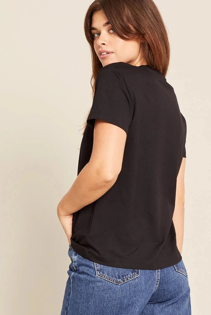 Boody Fashion Boody - Women's Classic Crew Neck T-Shirt Black