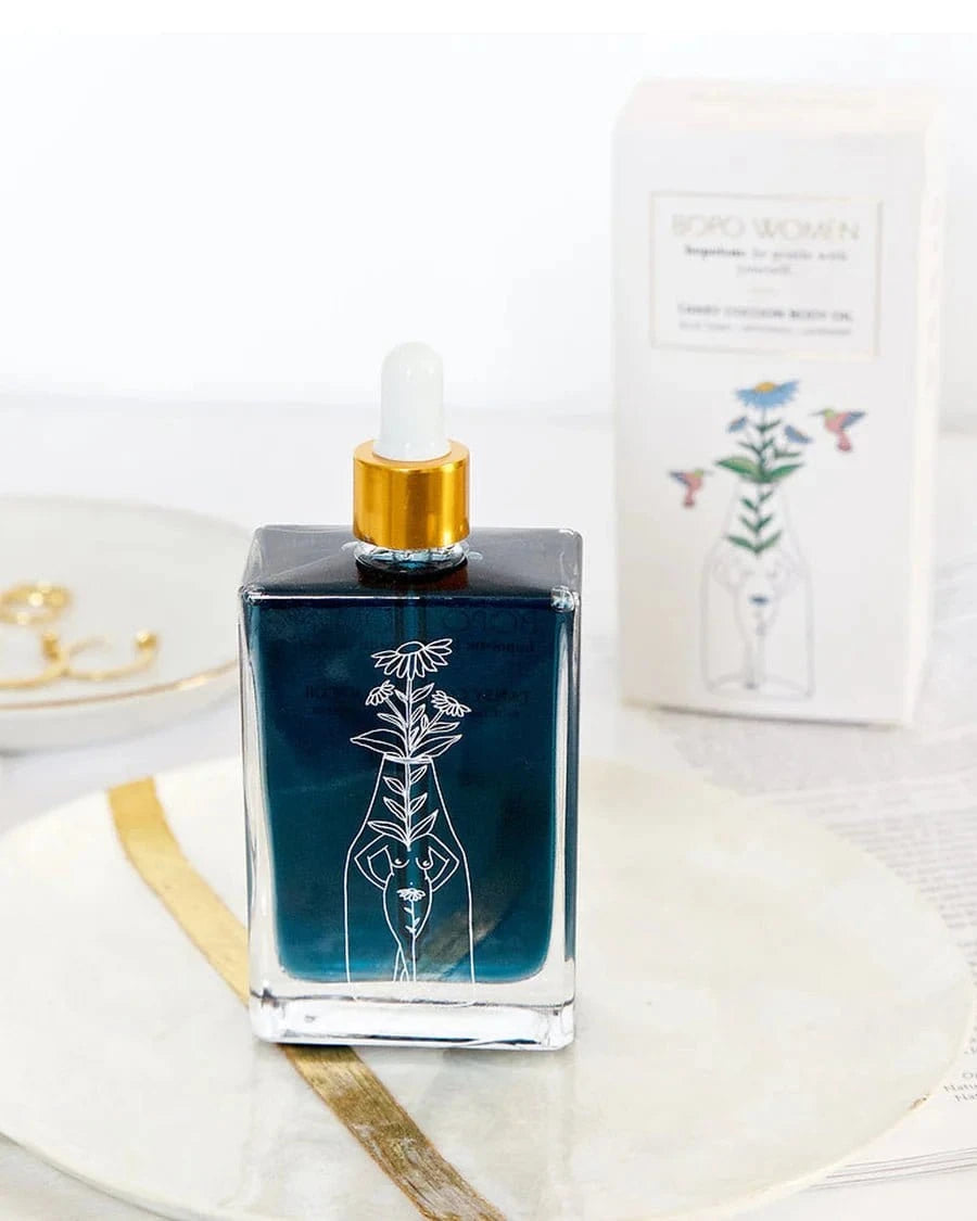 Bopo Women Bath + Body Bopo Women - Tansy Cocoon Body Oil, (Limited Edition, Blue Shimmer)