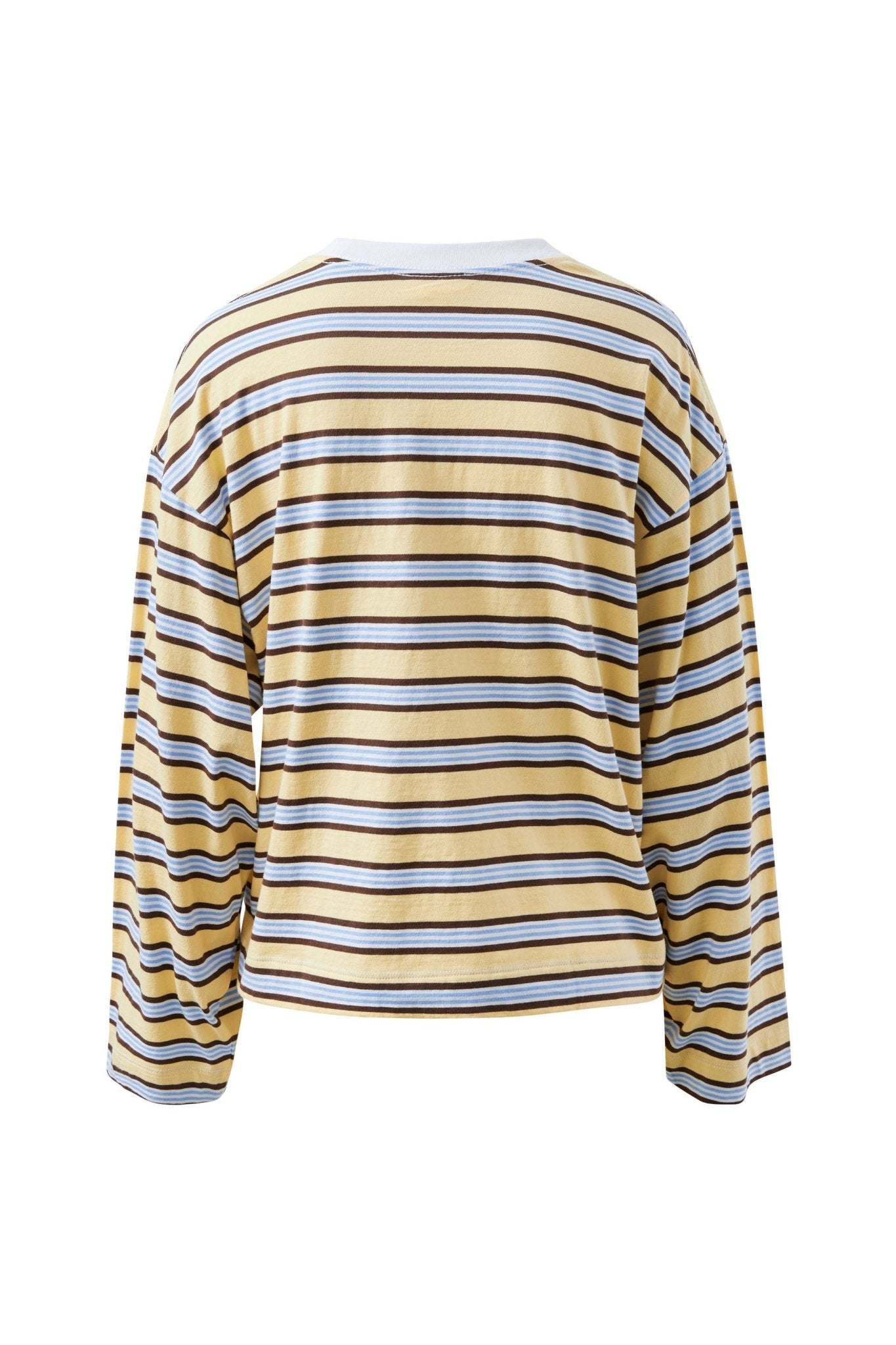Buy Ceres - Beau Long Sleeve Slouchy Tee - new butter brunette stripe by Ceres Life - at Hamish + Grace