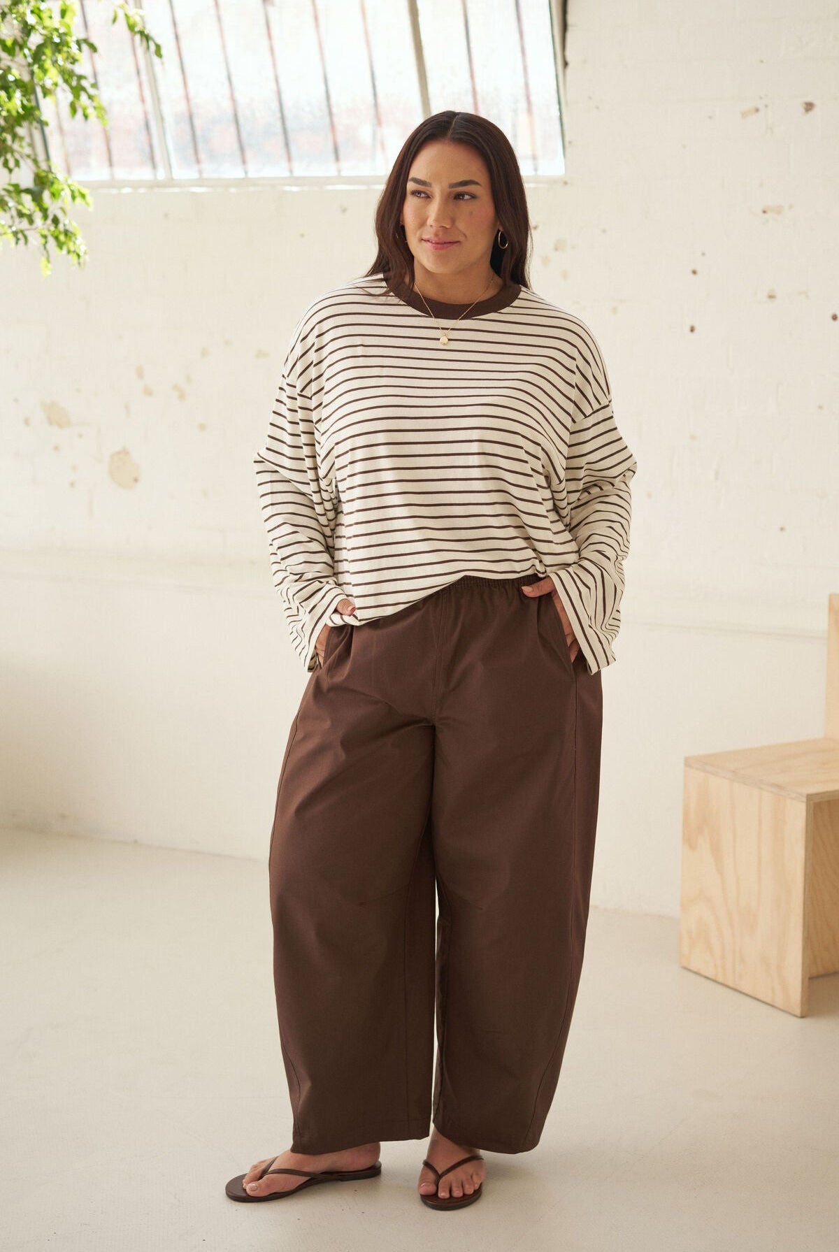 Buy Ceres Life - Bella Barrel Pant - Chocolate by Ceres Life - at Hamish + Grace