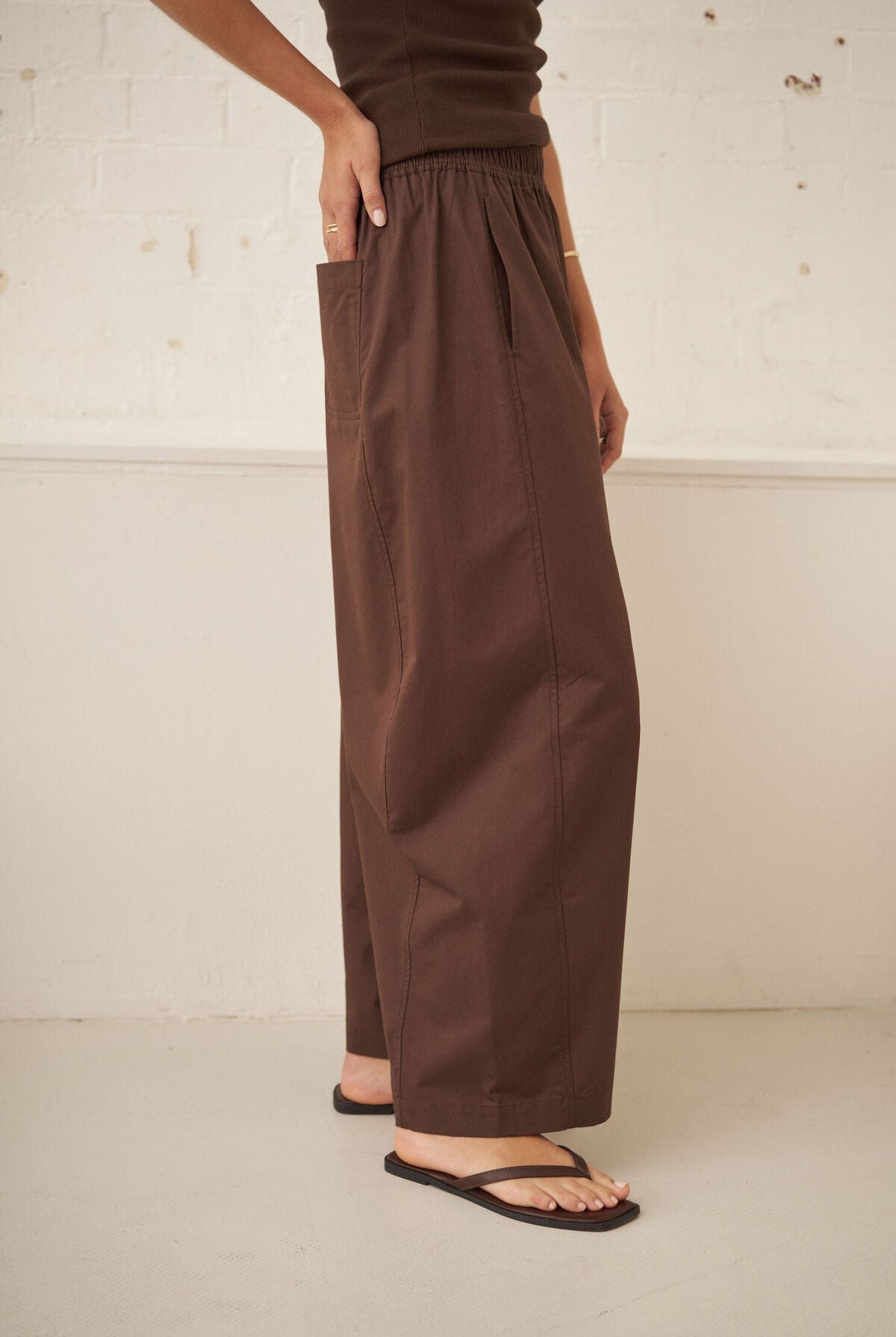 Buy Ceres Life - Bella Barrel Pant - Chocolate by Ceres Life - at Hamish + Grace