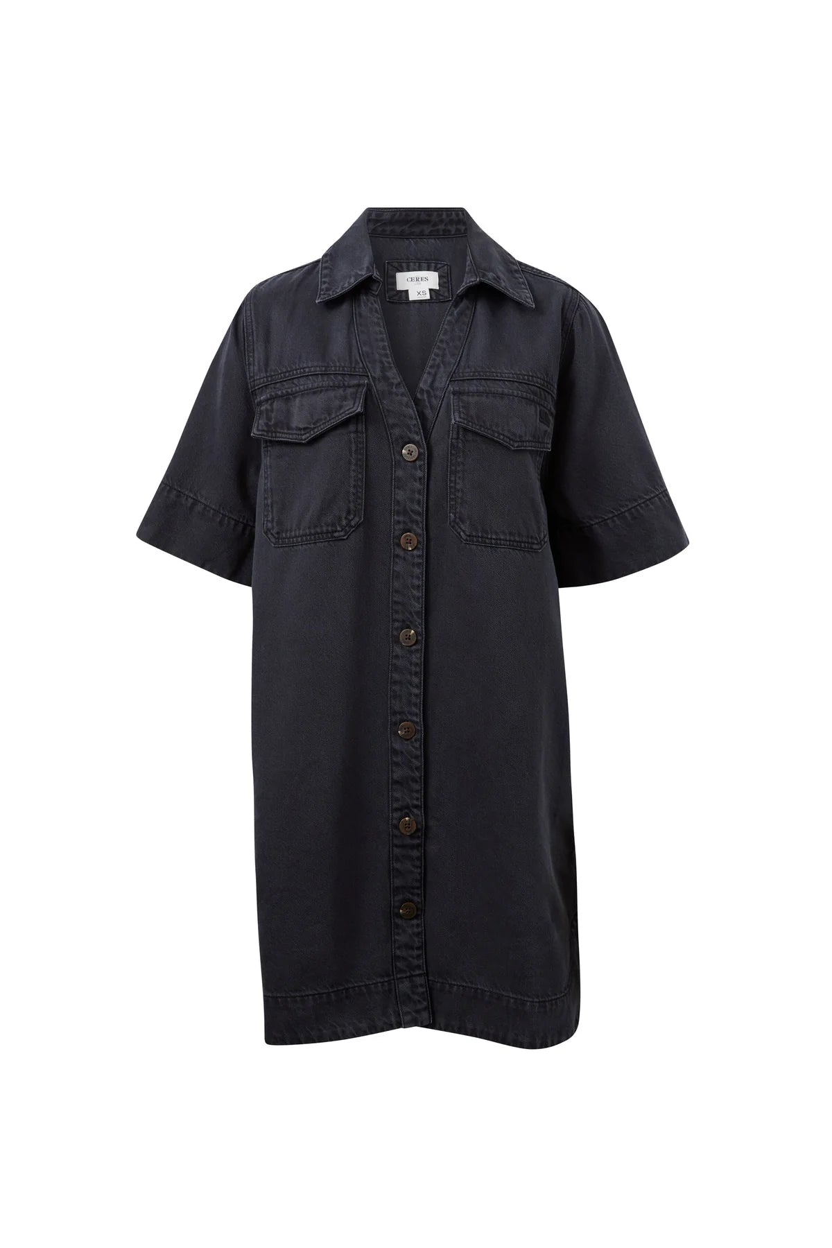 Buy Ceres Life - Bonnie Relaxed Shirt Dress - Black by Ceres Life - at Hamish + Grace