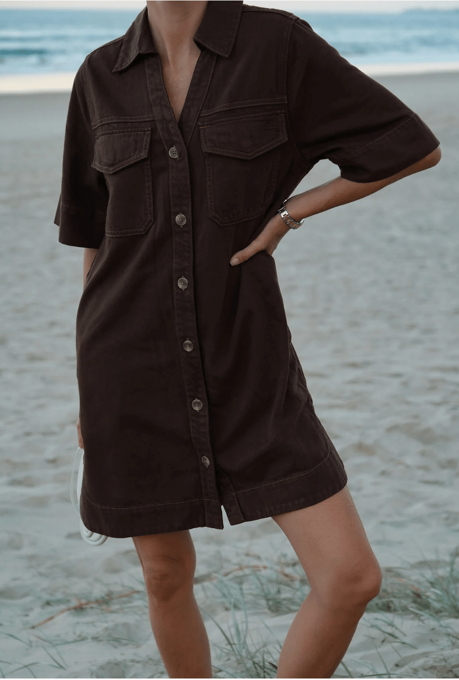 Buy Ceres Life - Bonnie Relaxed Shirt Dress - Chocolate by Ceres Life - at Hamish + Grace
