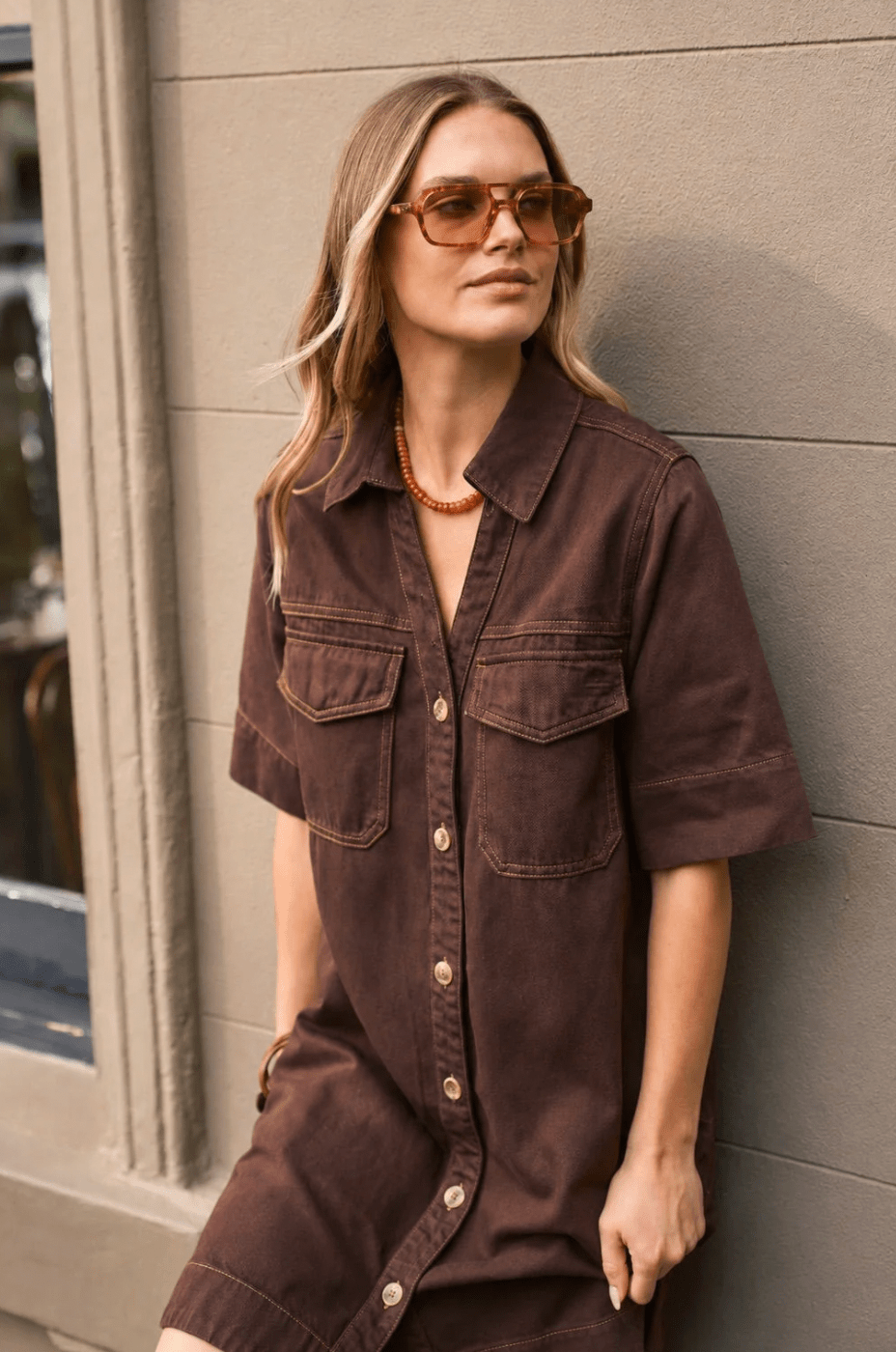 Buy Ceres Life - Bonnie Relaxed Shirt Dress - Chocolate by Ceres Life - at Hamish + Grace