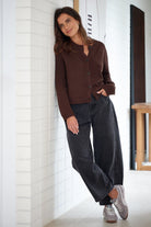Buy Ceres Life - Darted Barrel Leg Jeans - Black by Ceres Life - at Hamish + Grace