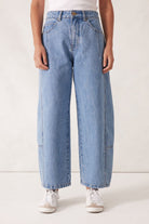 Buy Ceres Life - Darted Barrel Leg Jeans - Blue by Ceres Life - at Hamish + Grace