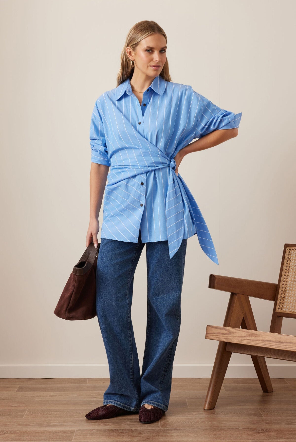 Buy Ceres Life - Elodie Wrap Shirt by Ceres Life - at Hamish + Grace