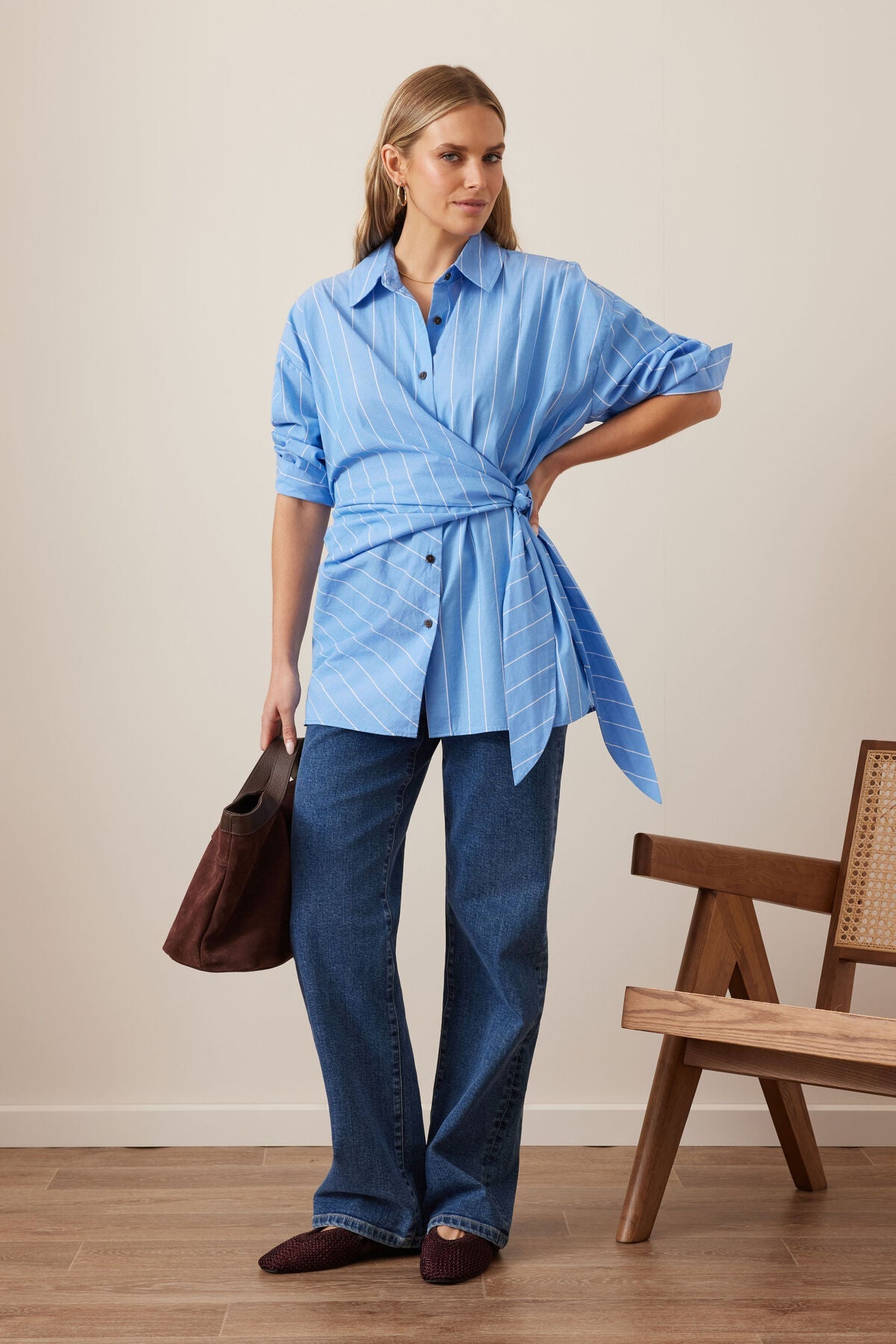 Buy Ceres Life - Elodie Wrap Shirt by Ceres Life - at Hamish + Grace