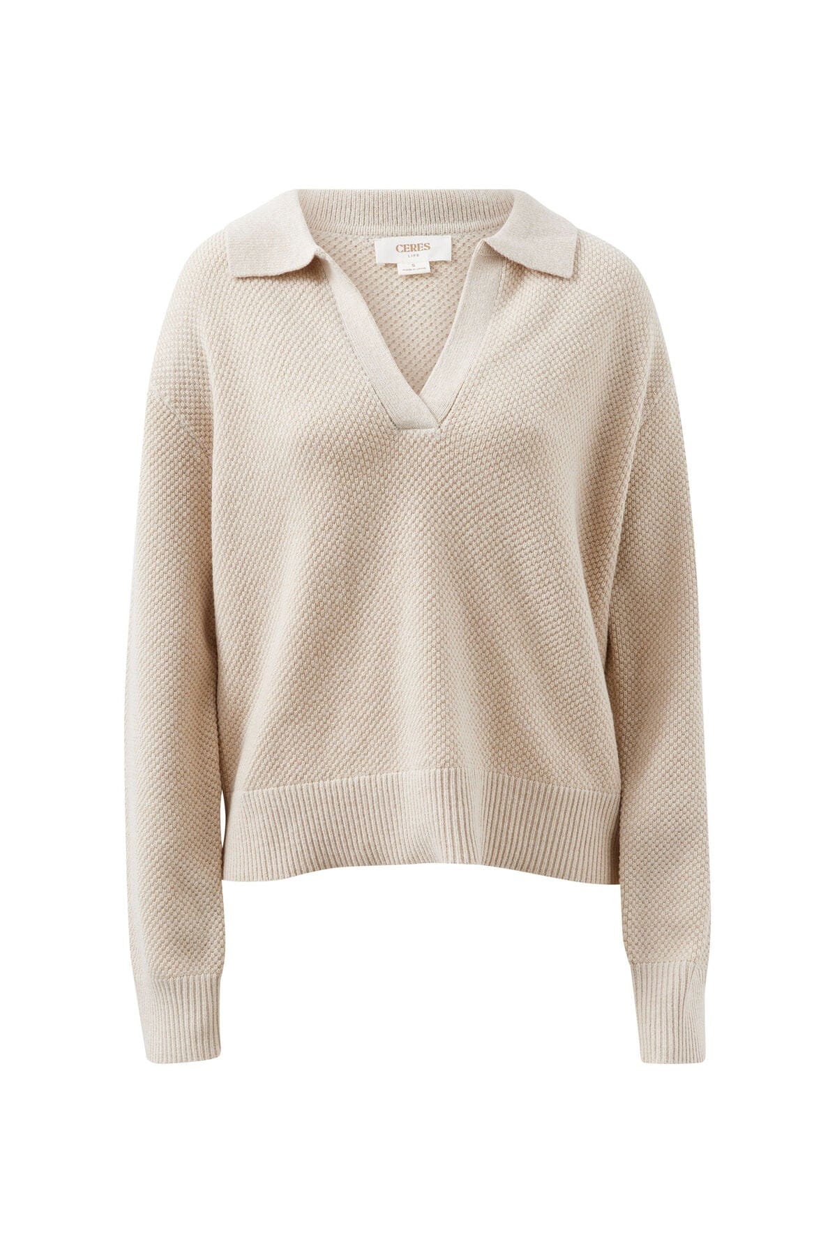 Ceres Life Fashion Ceres Life - Kira Collared Knit - Oatmeal