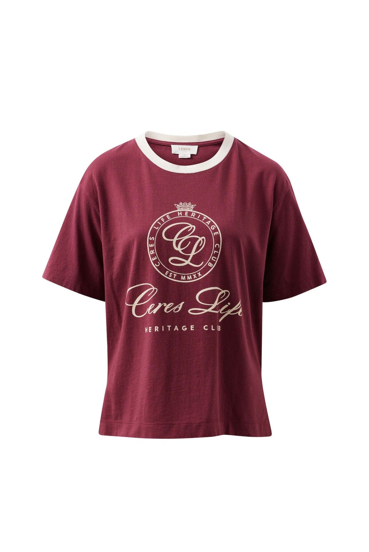 Ceres Life Fashion Ceres Life - Stevie Slouchy Tee - Burgundy