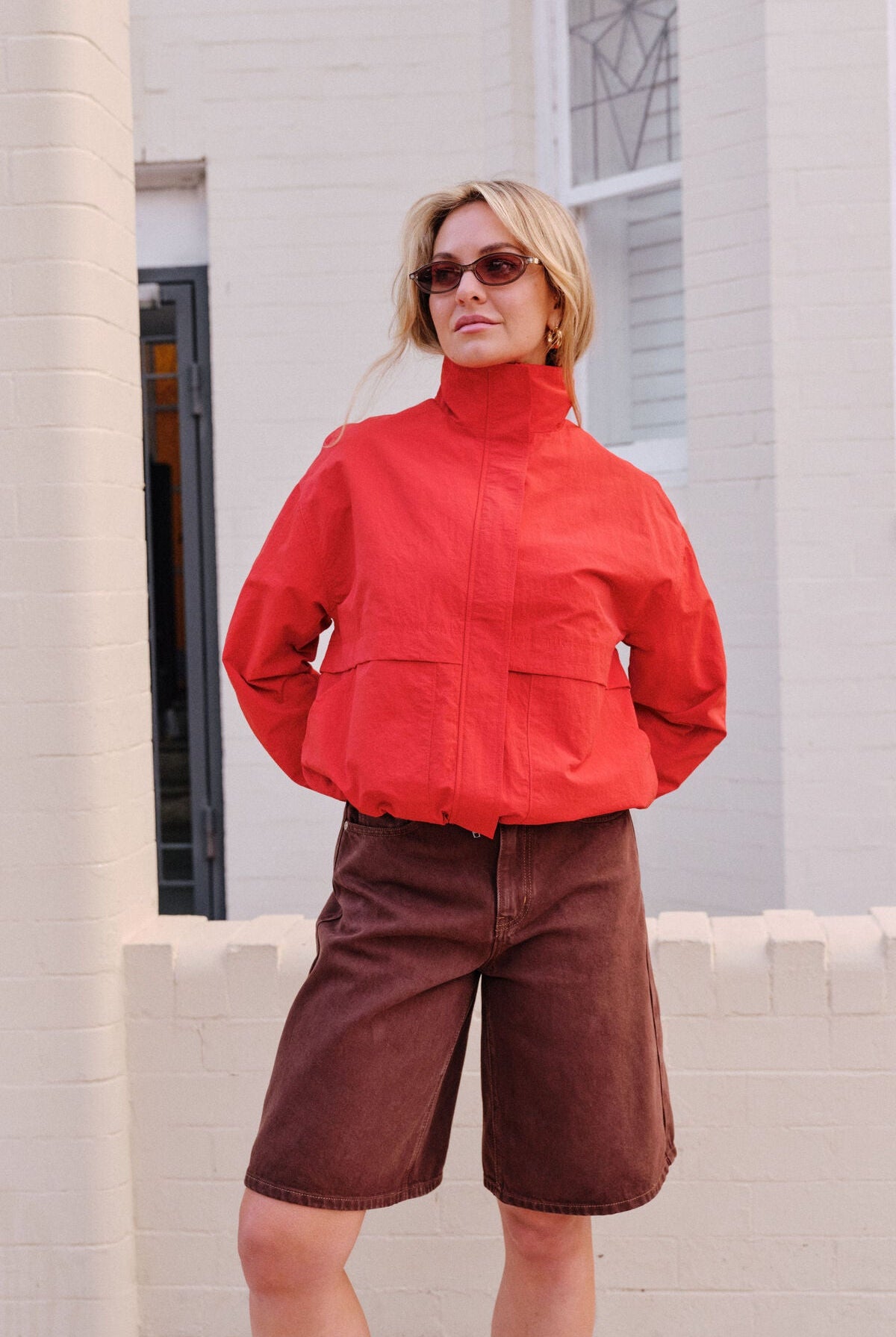 Buy Ceres Life - Fletcher Funnel Bomber - Pomodoro Red by Ceres Life - at Hamish + Grace