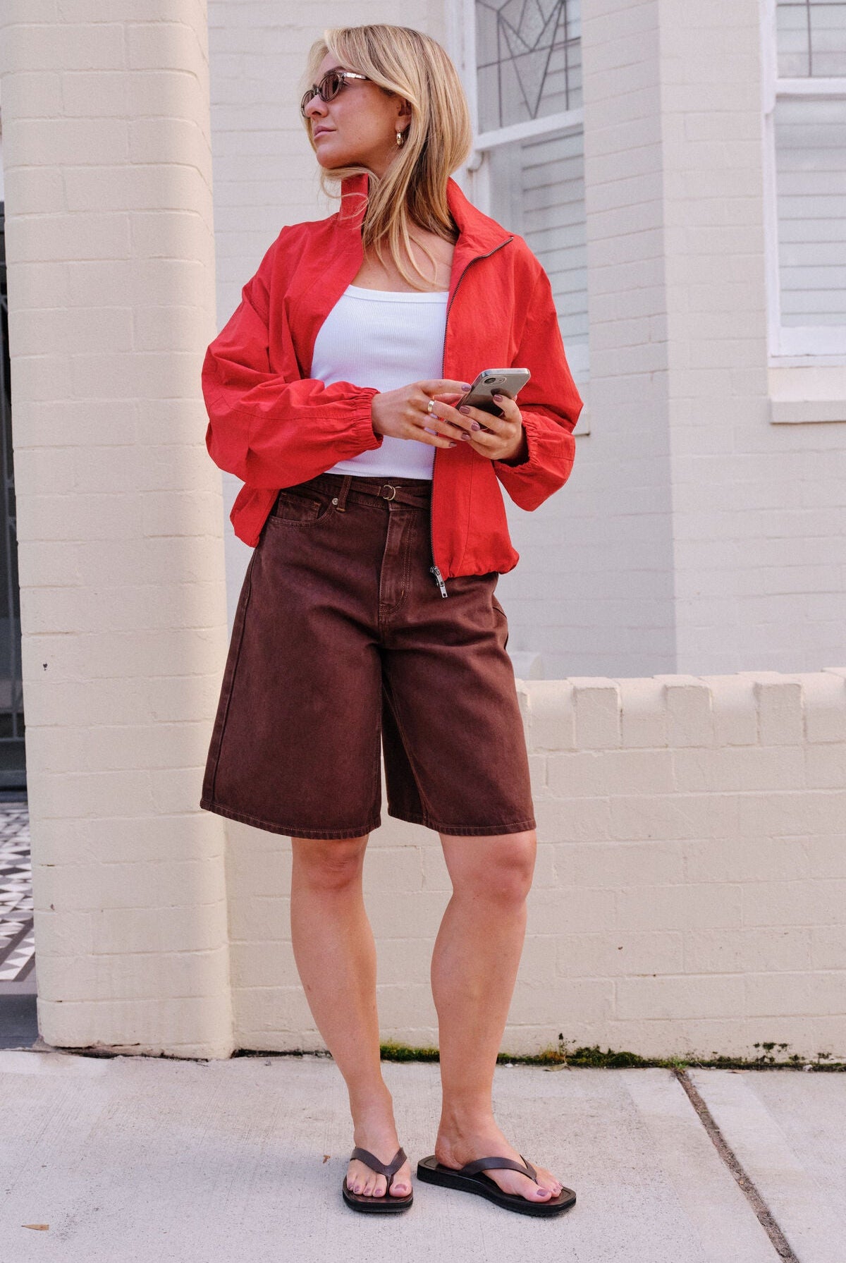 Buy Ceres Life - Fletcher Funnel Bomber - Pomodoro Red by Ceres Life - at Hamish + Grace