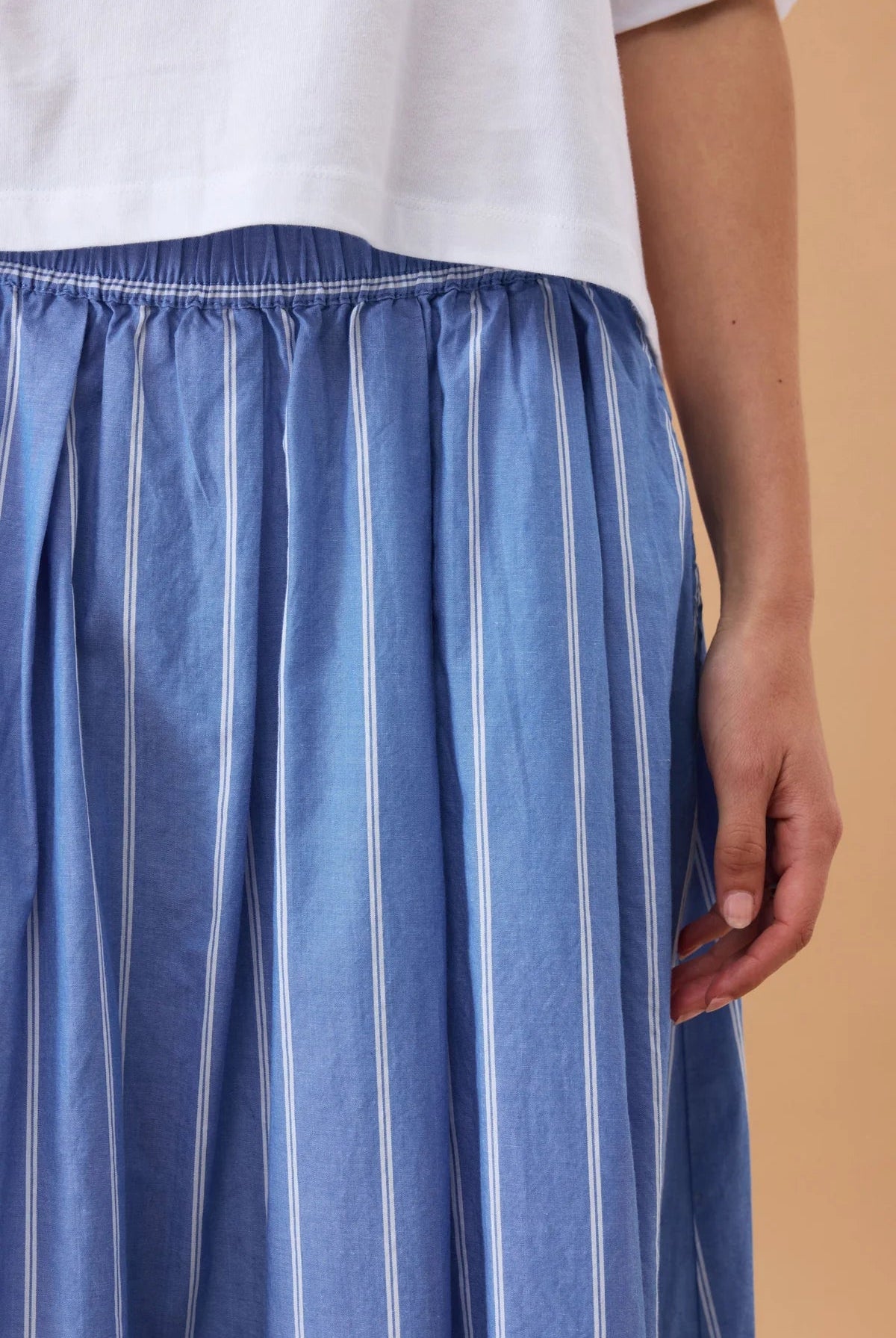 Buy Ceres Life - Florence Maxi Skirt - Oxford Blue White Stripe by Ceres Life - at Hamish + Grace