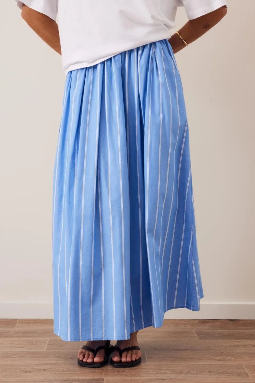 Buy Ceres Life - Florence Maxi Skirt - Oxford Blue White Stripe by Ceres Life - at Hamish + Grace