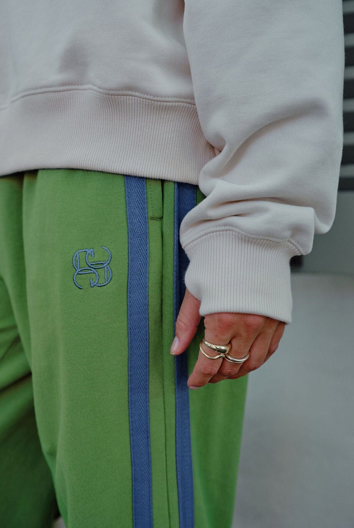 Buy Ceres Life - Gigi Wide Leg Terry Track pant - Pistachio by Ceres Life - at Hamish + Grace