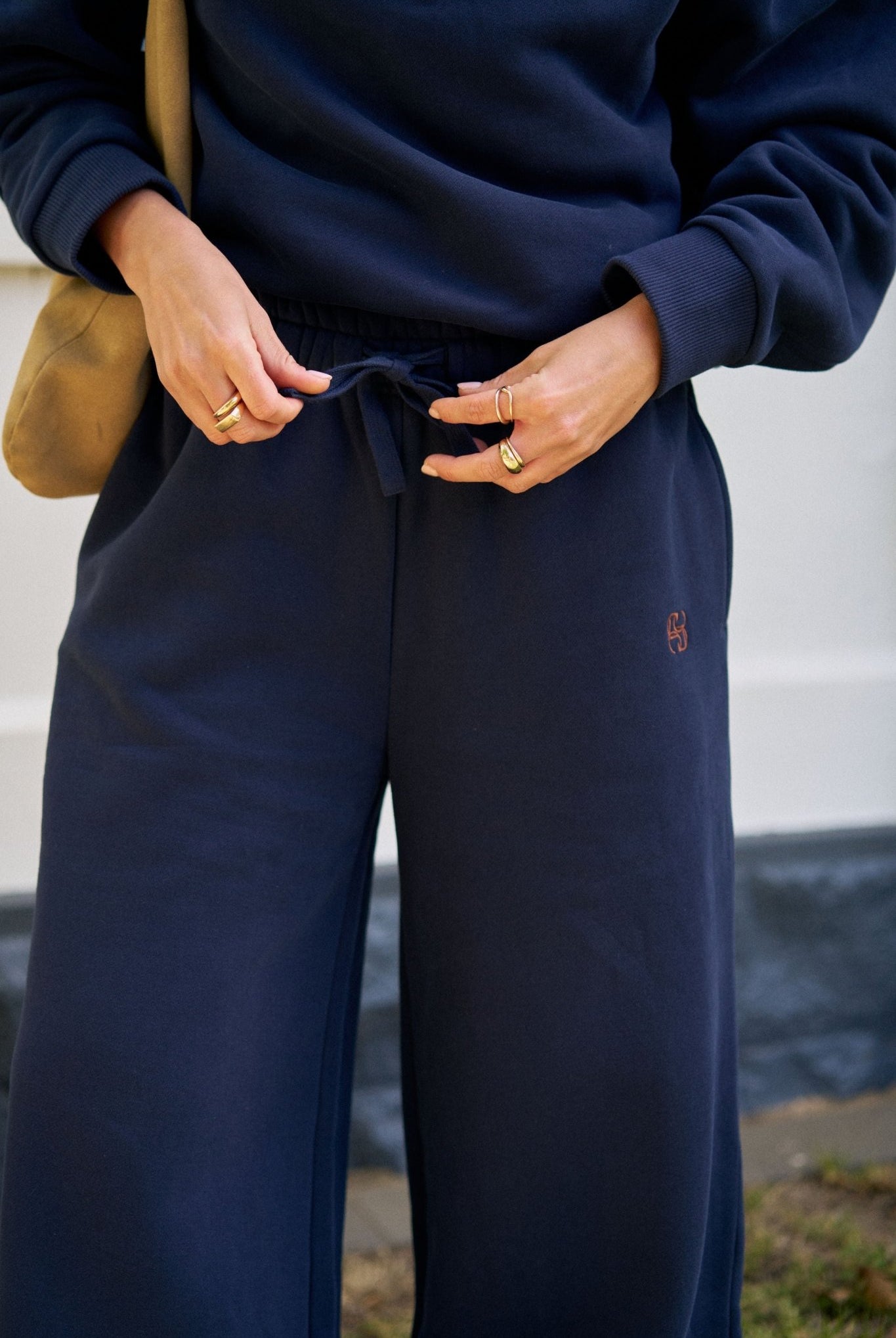 Buy Ceres Life - Ivy Wide Leg Trackpant - Heritage Navy by Ceres Life - at Hamish + Grace