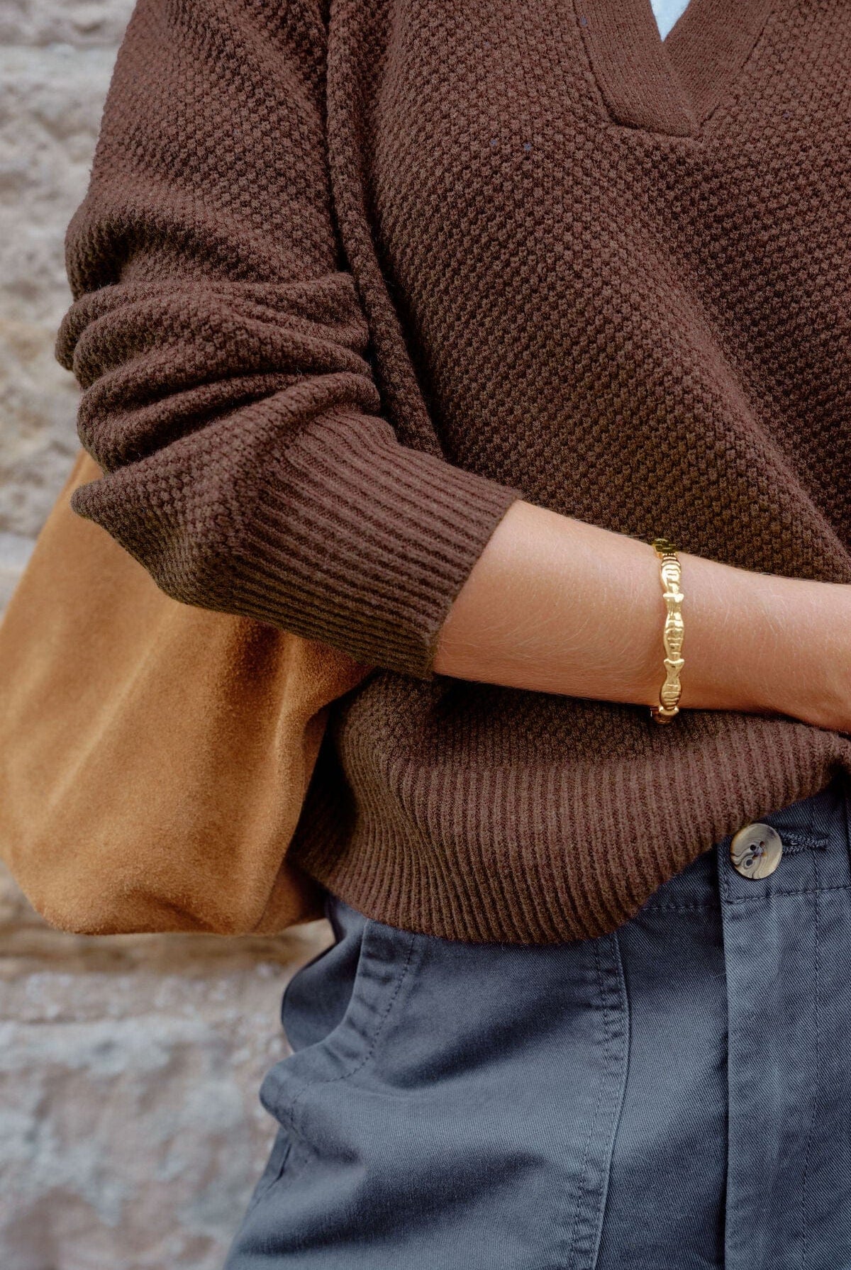 Buy Ceres Life - Kira Collared Knit - Chocolate by Ceres Life - at Hamish + Grace