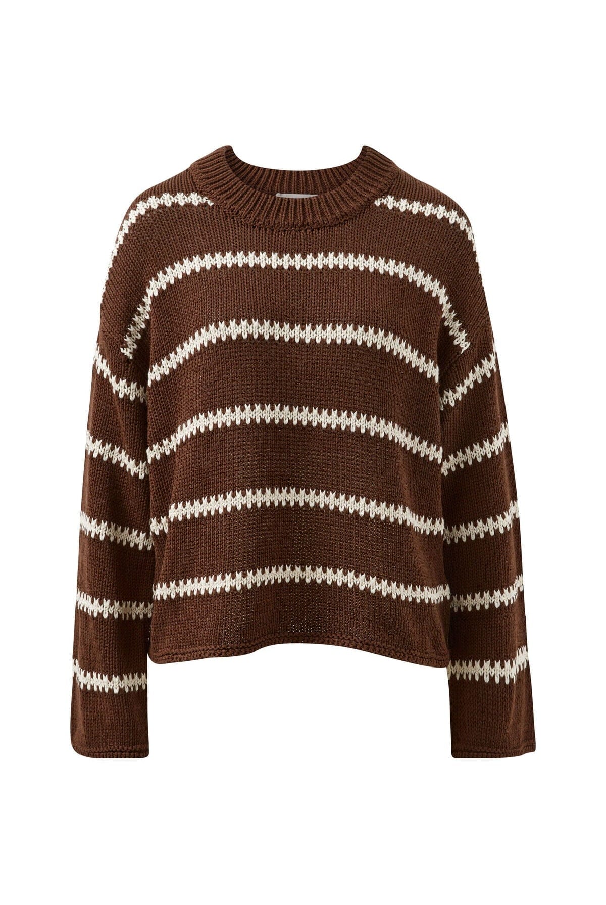 Buy Ceres Life - Lila Oversized Knit Crew - Chocolate by Ceres Life - at Hamish + Grace