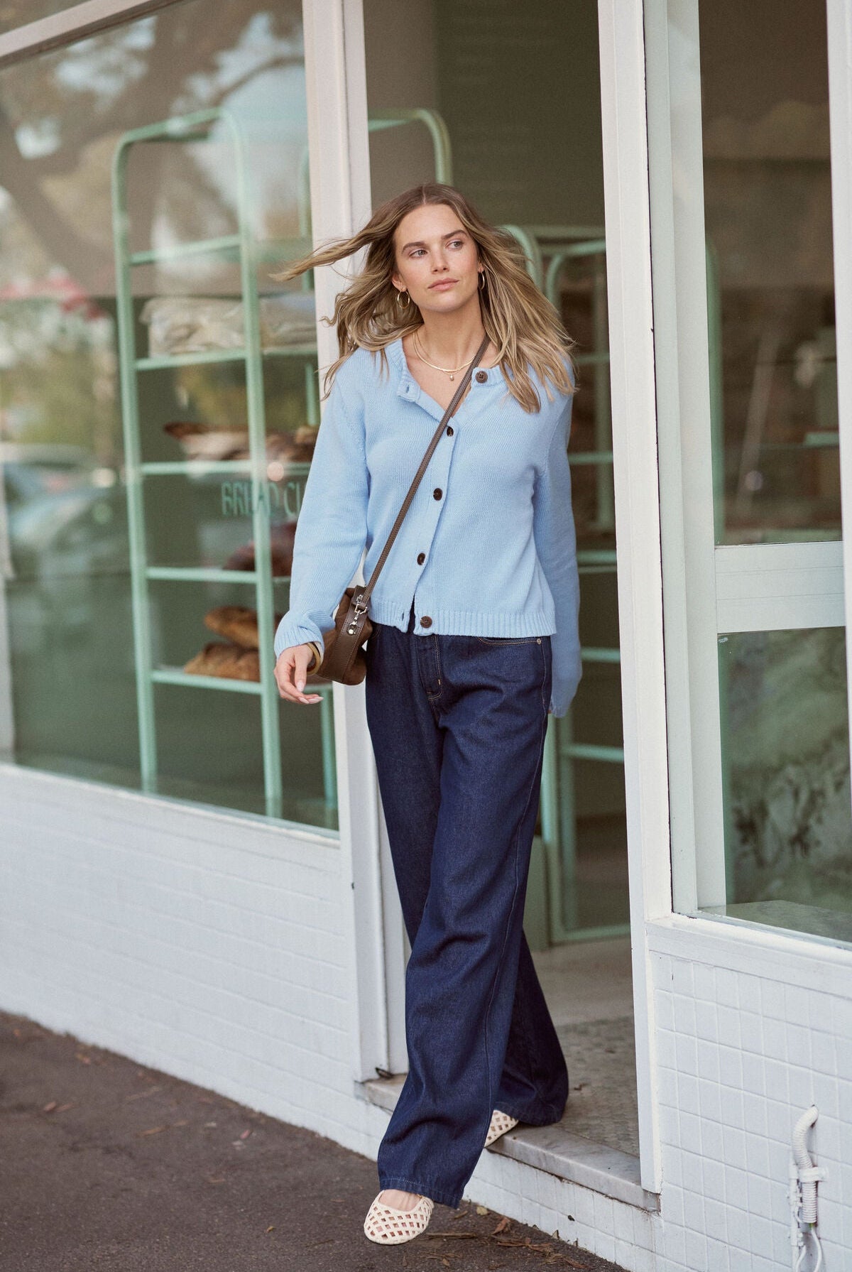 Buy Ceres Life - Nelly Long Sleeve Knit Cardi - Chine Blue by Ceres Life - at Hamish + Grace