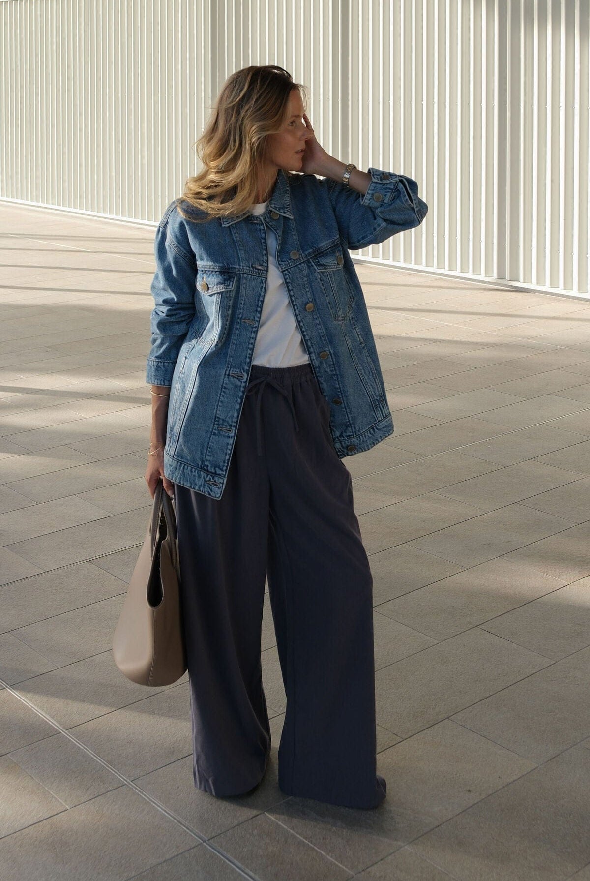 Buy Ceres Life - Oversized Denim Trucker - Vintage Blue by Ceres Life - at Hamish + Grace