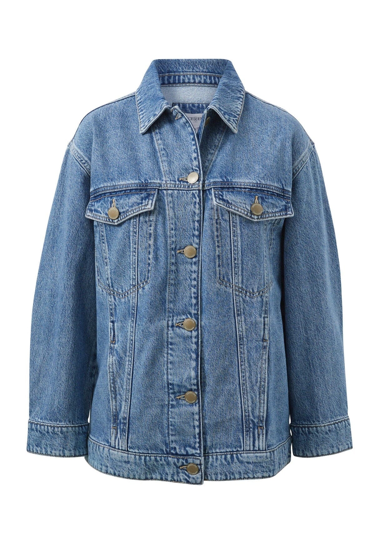 Buy Ceres Life - Oversized Denim Trucker - Vintage Blue by Ceres Life - at Hamish + Grace