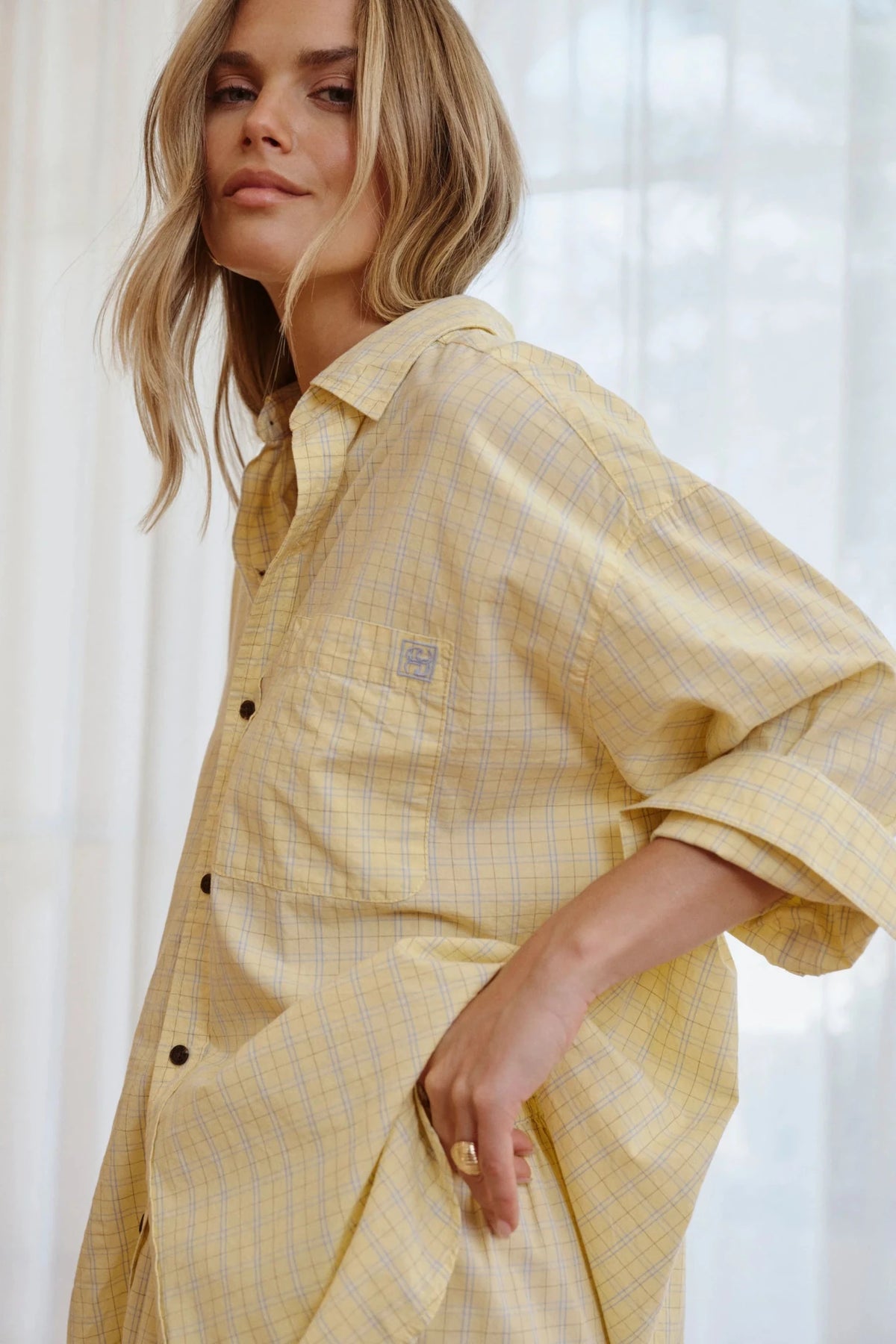 Buy Ceres Life - Peta Oversized Shirt - Faded Sun Check by Ceres Life - at Hamish + Grace