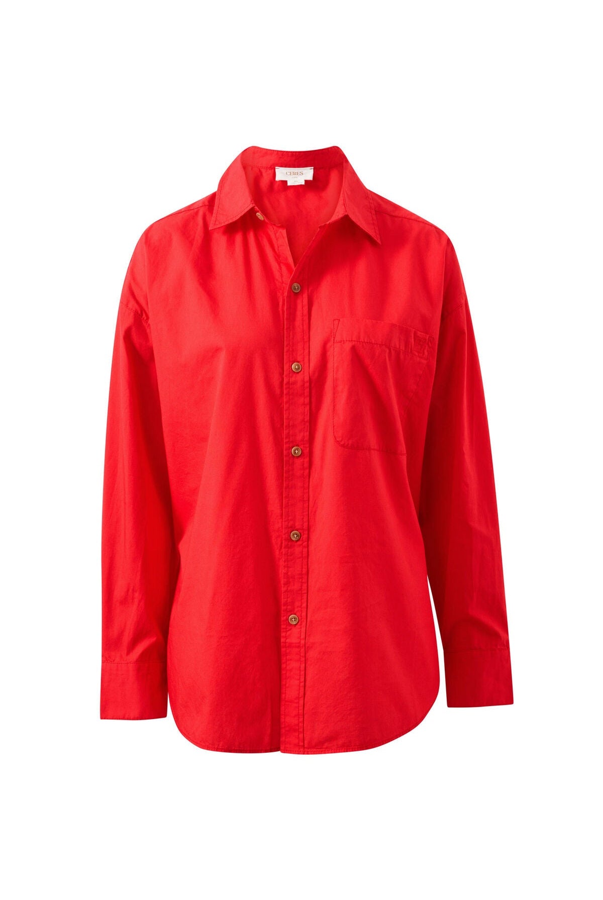 Buy Ceres Life - Peta Oversized Shirt - Red by Ceres Life - at Hamish + Grace