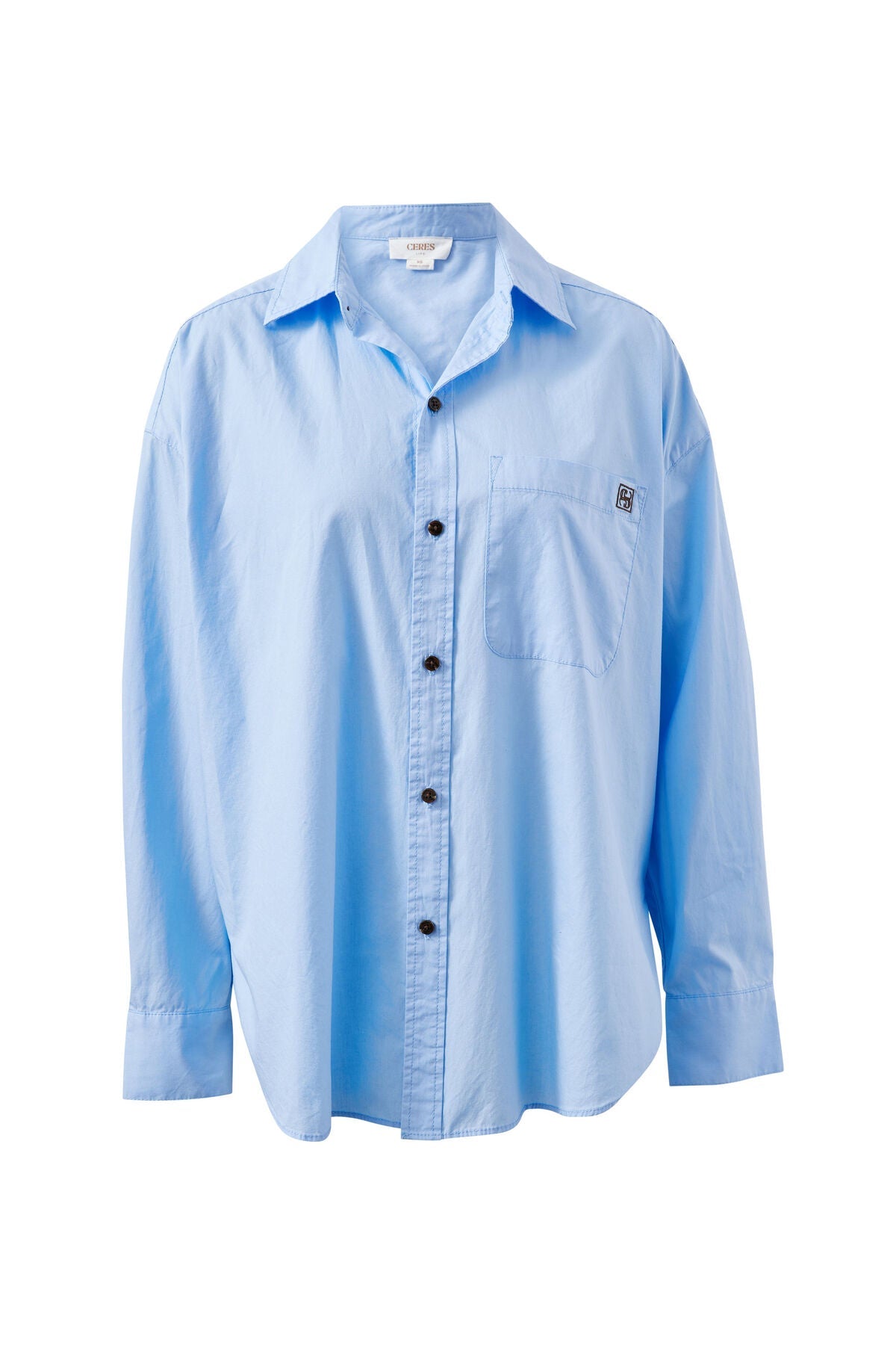 Buy Ceres Life - Peta Oversized Shirt - Sky Blue by Ceres Life - at Hamish + Grace