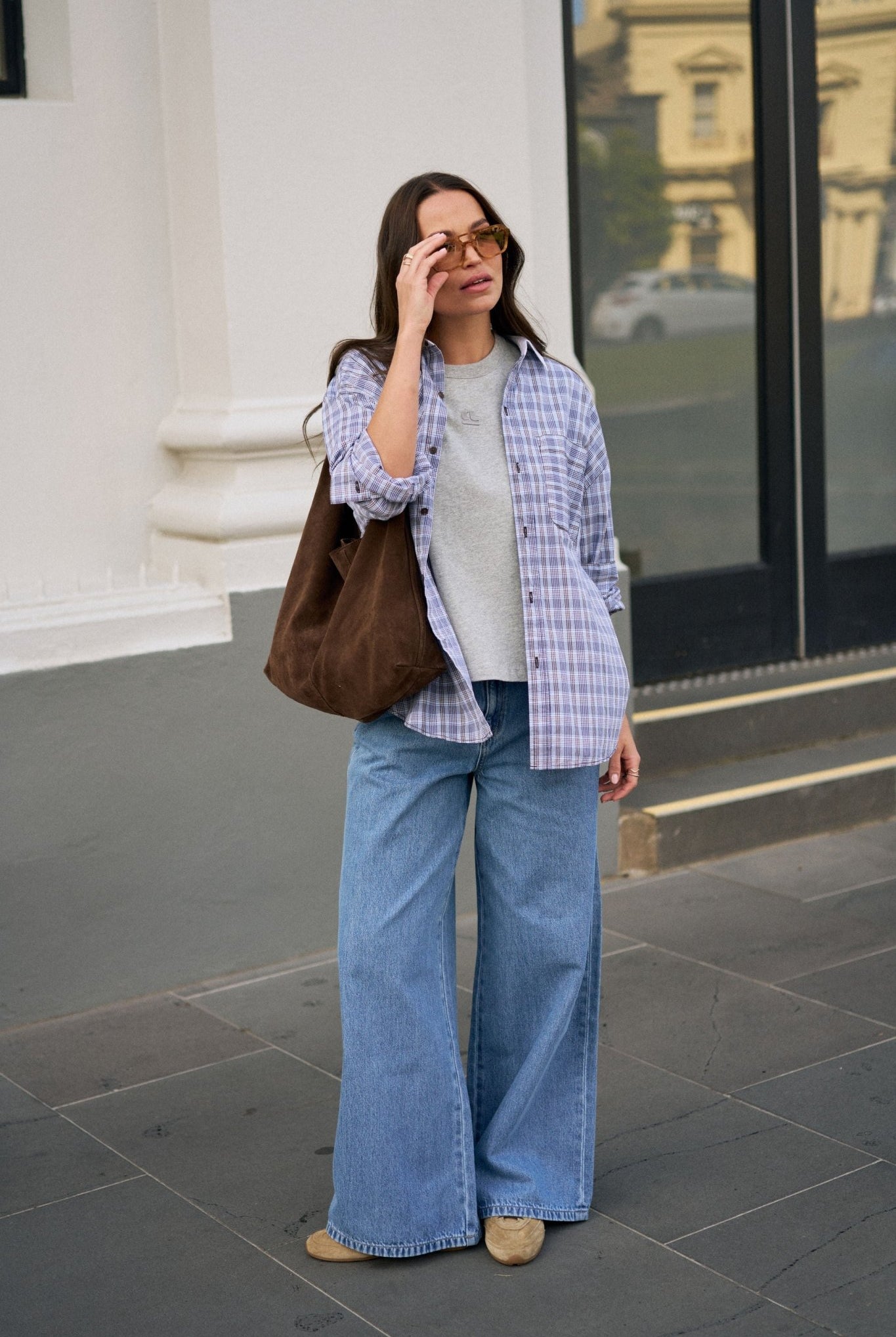 Buy Ceres Life - Reese Wide Jean - Vintage Blue by Ceres Life - at Hamish + Grace