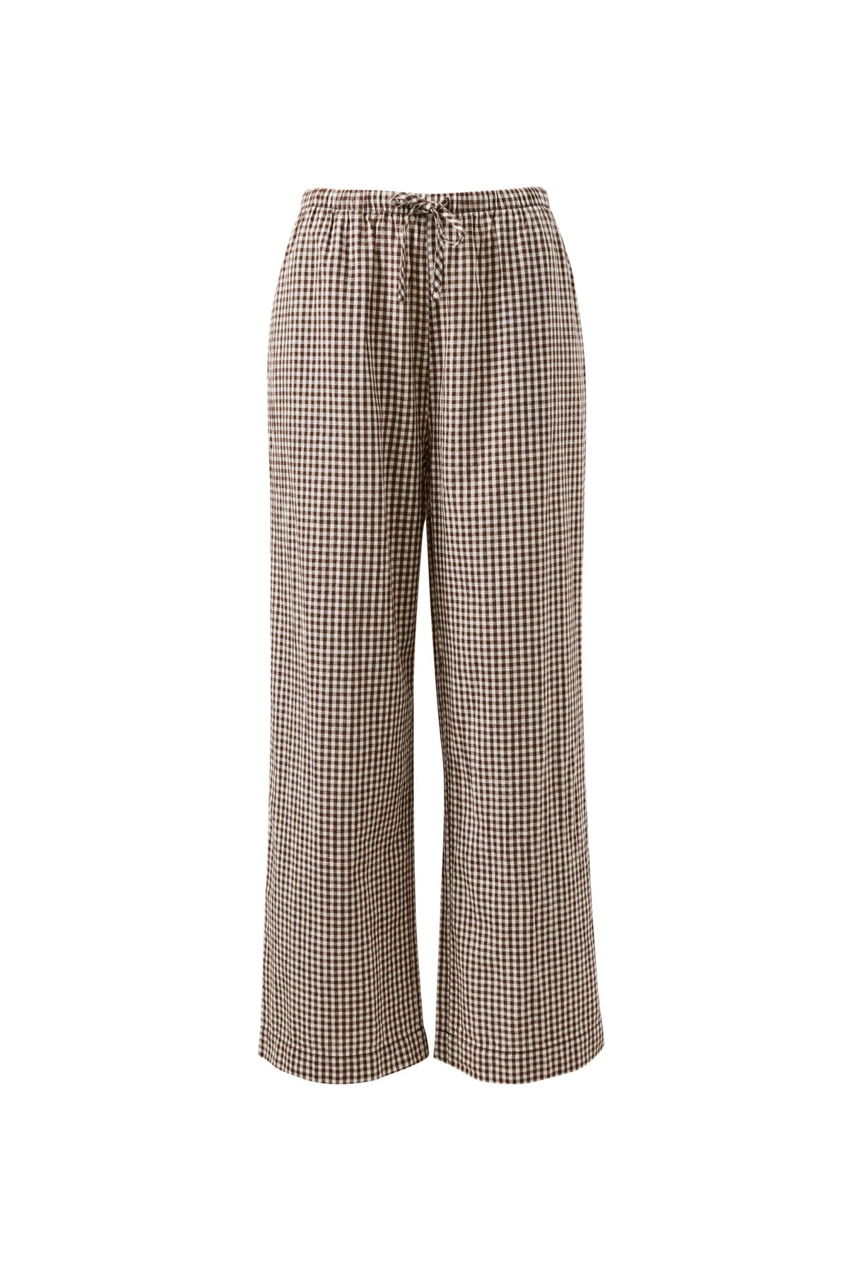 Buy Ceres Life - Resort Pant - Chocolate Gingham Check by Ceres Life - at Hamish + Grace