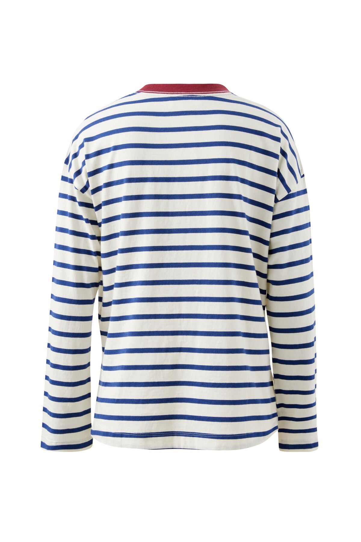 Buy Ceres Life - Scout Slouchy Long Sleeve Tee - milk prussian blue stripe by Ceres Life - at Hamish + Grace