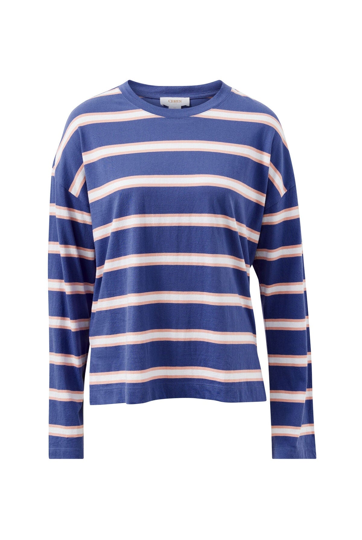 Buy Ceres Life - Scout Slouchy Long Sleeve Tee - Washed Navy/Pink Clay by Ceres Life - at Hamish + Grace
