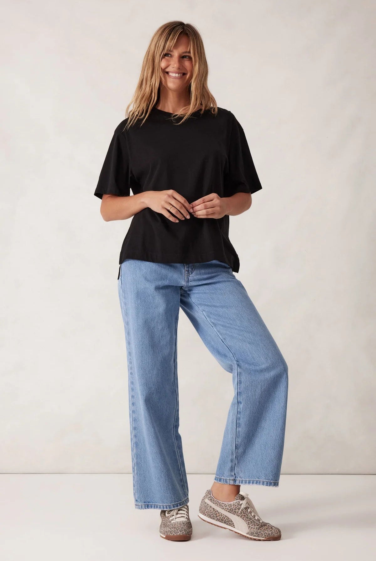 Buy Ceres Life - Stevie Slouchy Tee - Black by Ceres Life - at Hamish + Grace