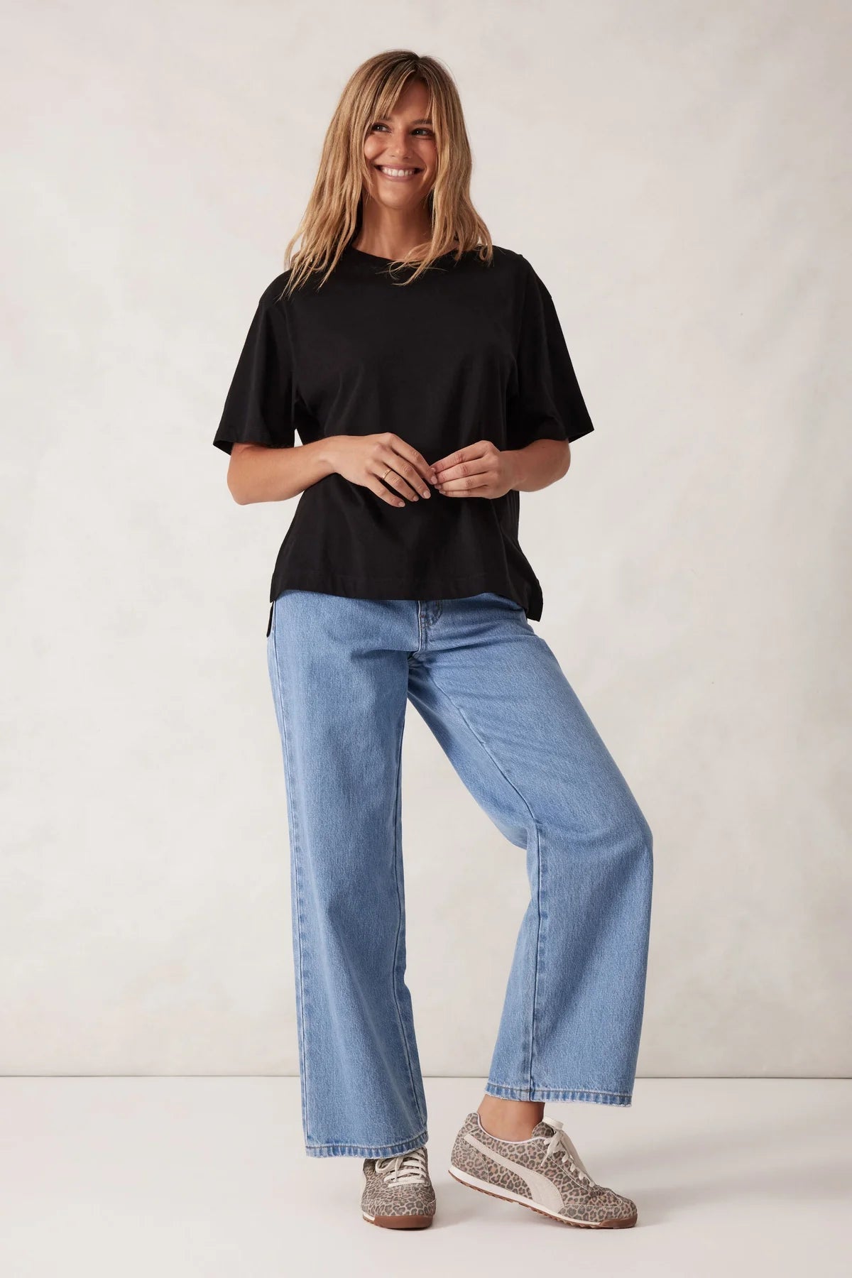 Buy Ceres Life - Stevie Slouchy Tee - Black by Ceres Life - at Hamish + Grace