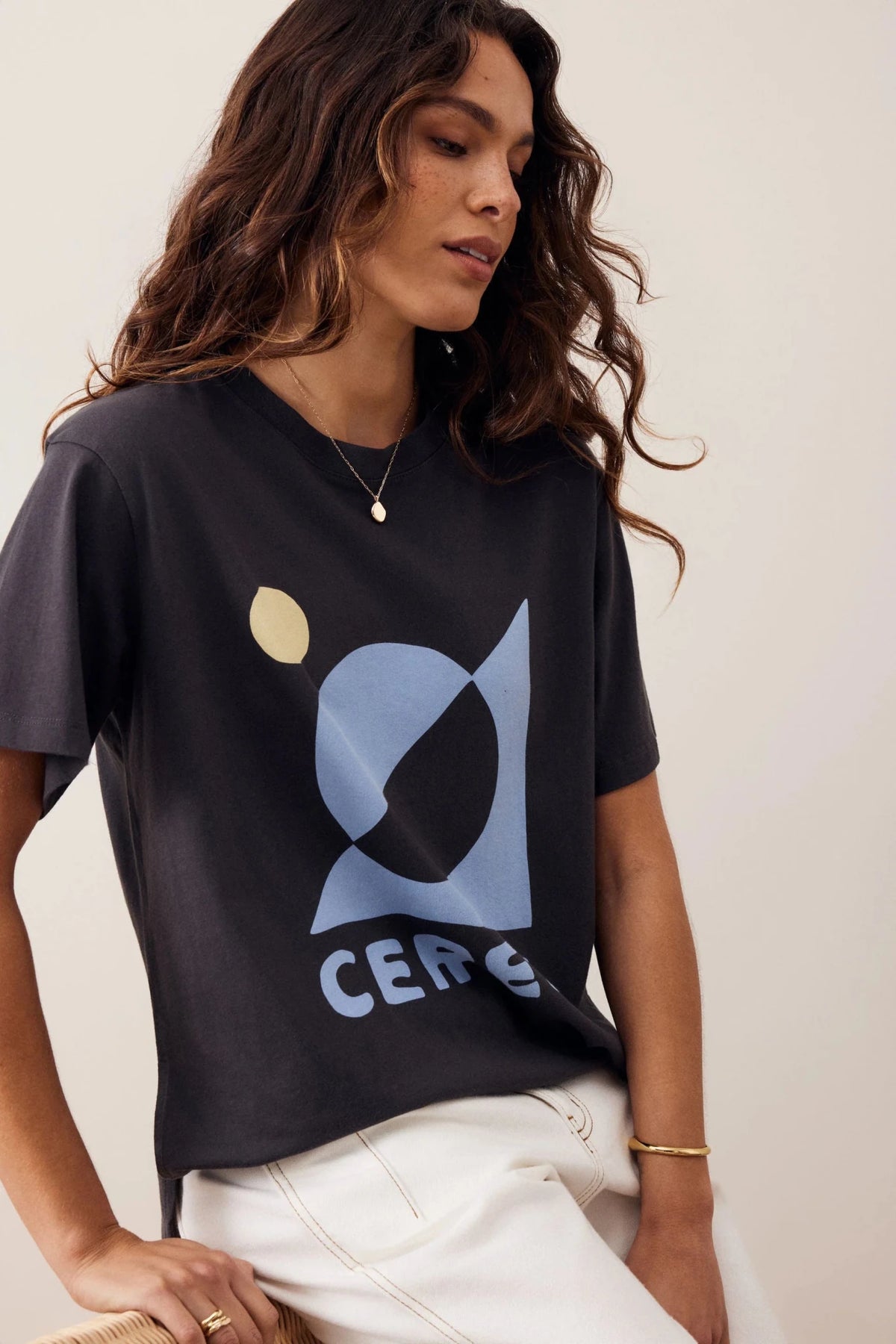Buy Ceres Life - Stevie Slouchy Tee - phantom ceres moon by Ceres Life - at Hamish + Grace