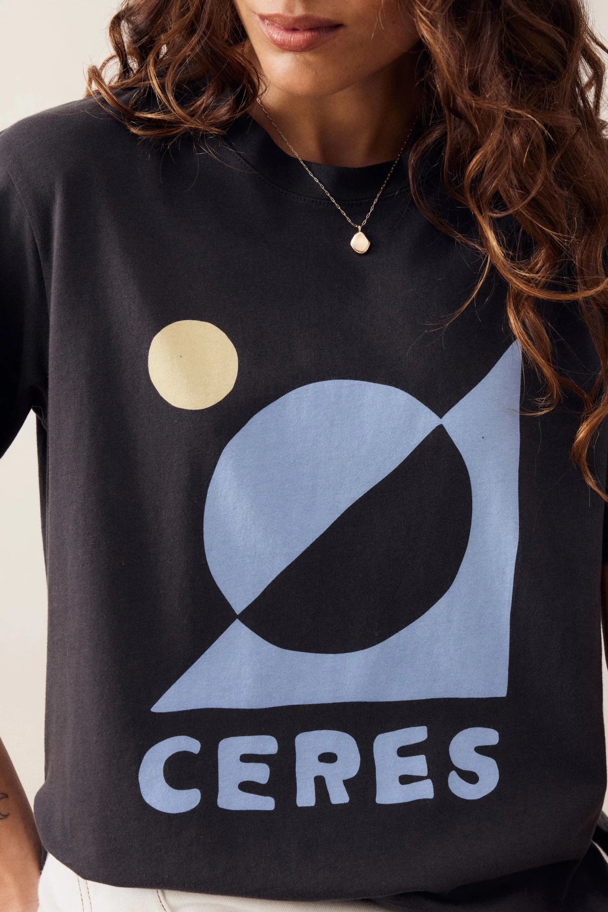Buy Ceres Life - Stevie Slouchy Tee - phantom ceres moon by Ceres Life - at Hamish + Grace