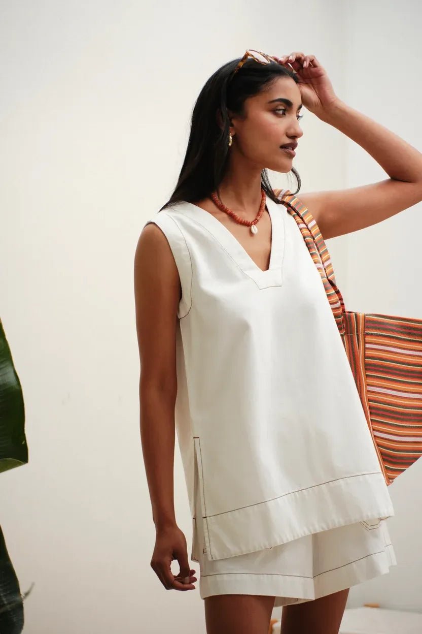 Buy Ceres Life - Winnie Tunic/Fresh Ecru by Ceres Life - at Hamish + Grace