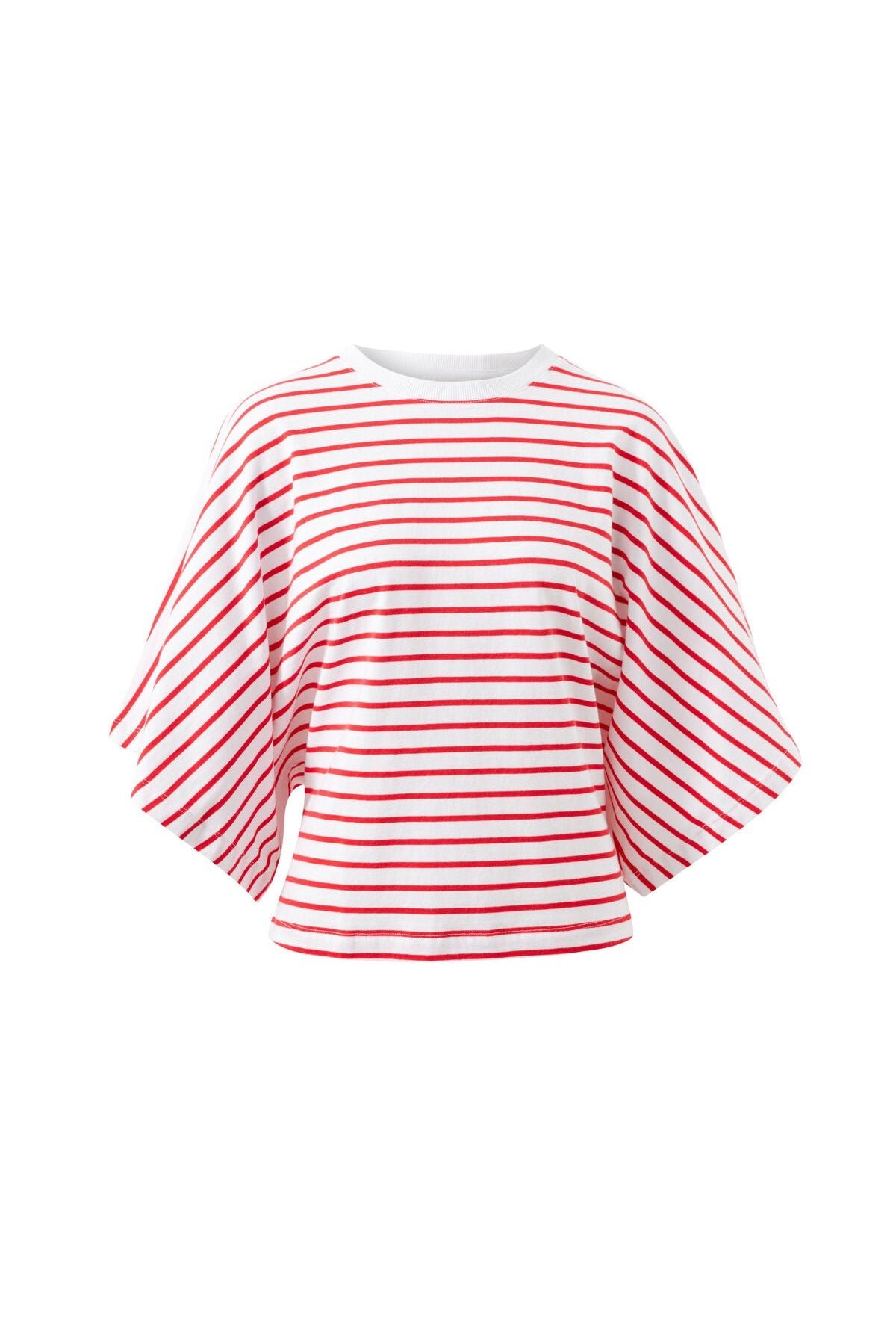Buy Ceres - Lucy Relaxed Sleeve Tee - white/heritage red stripe by Ceres Life - at Hamish + Grace