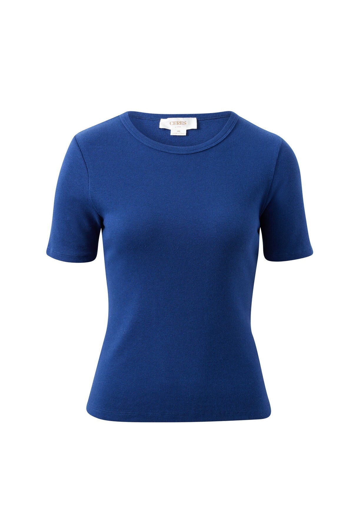 Buy Ceres - Luella Rib Tee - Blue by Ceres Life - at Hamish + Grace