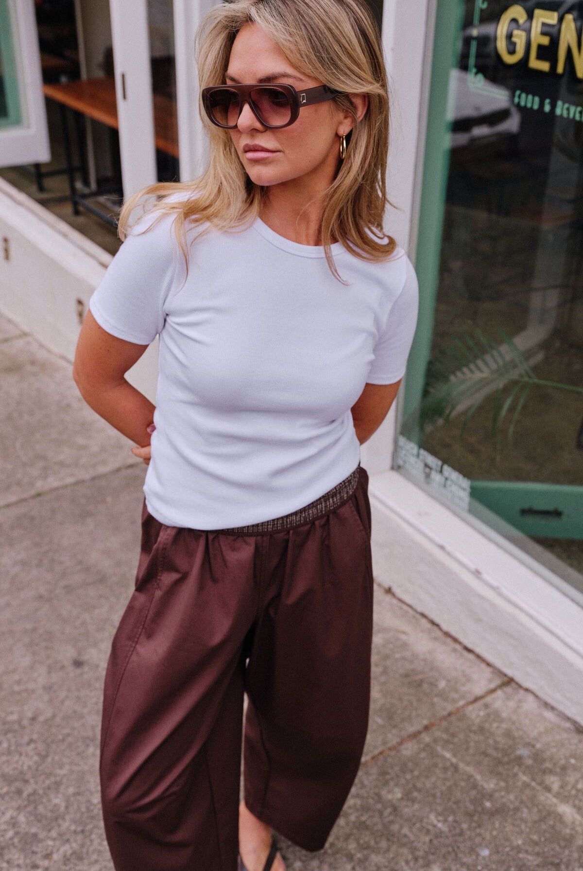 Buy Ceres - Luella Rib Tee - White by Ceres Life - at Hamish + Grace