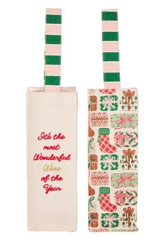 Buy Coast to Coast - Gift Motif Cotton Bottle Bag 10x32cm by Coast to Coast - at Hamish + Grace