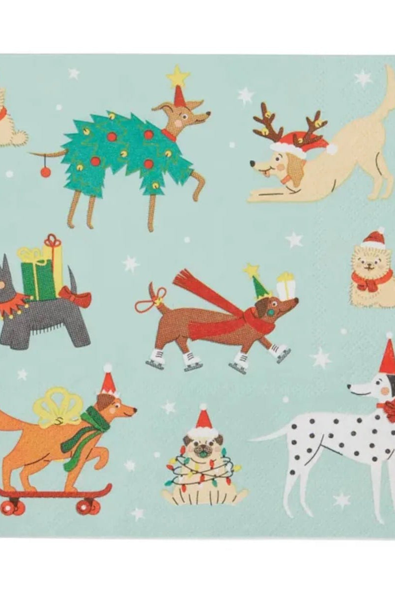 Buy Coast to Coast - Holiday Dogs 20pk 3 Ply Napkin by Coast to Coast - at Hamish + Grace