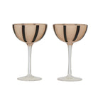 Buy Coast to Coast - Nude/Black Coupe Glass Set 10/15.5cm by Coast to Coast - at Hamish + Grace