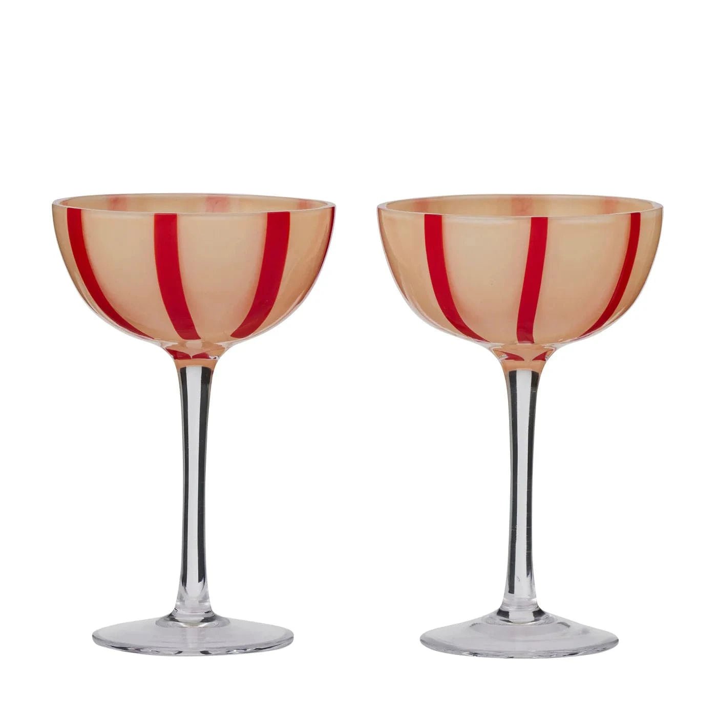 Buy Coast to Coast - Pink/Red Coupe Glass Set 10/15.5cm by Coast to Coast - at Hamish + Grace
