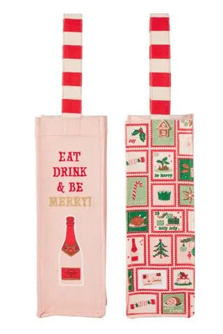 Buy Coast to Coast - Xmas Stamp Cotton Bottle Bag | Multi by Coast to Coast - at Hamish + Grace