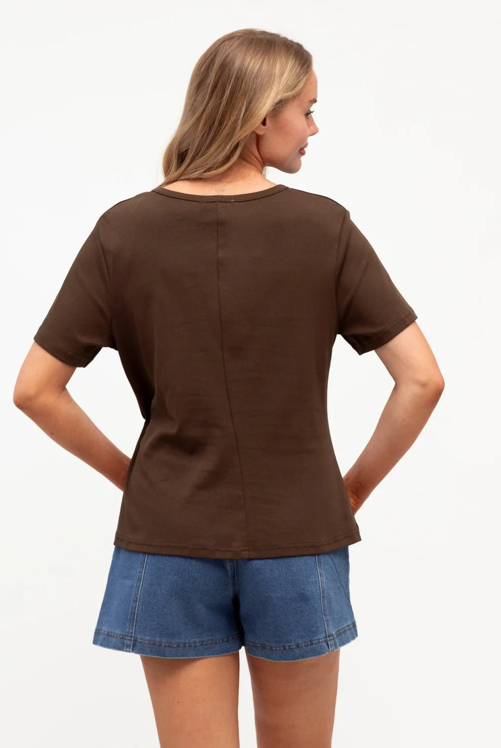 Buy Ebby and I - Blue Mood Tee - Chocolate by Ebby and I - at Hamish + Grace